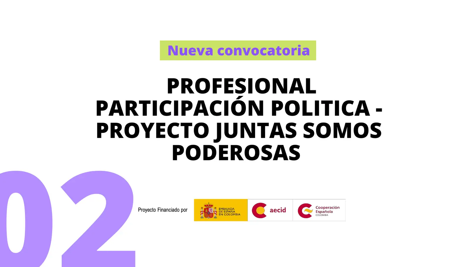 Convocatoria profesional participación política