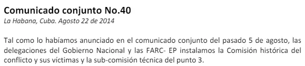 Comunicado Conjunto No. 40