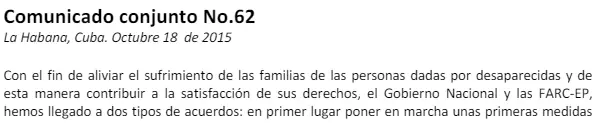 Comunicado Conjunto No. 62