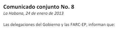 Comunicado Conjunto No. 8