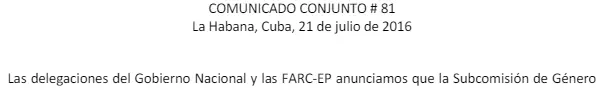 Comunicado conjunto N° 81
