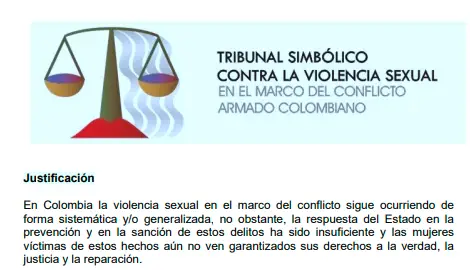 Tribunal simbólico contra la violencia sexual