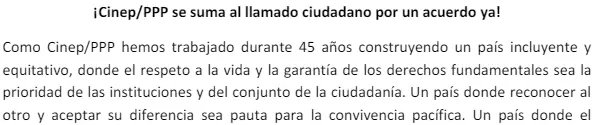 ¡Cinep/PPP se suma al llamado ciudadano por un acuerdo ya!